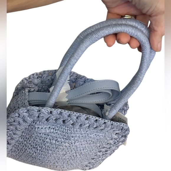 NWT H&M Small Straw Braided Crossbody Bag - Picture 4 of 8